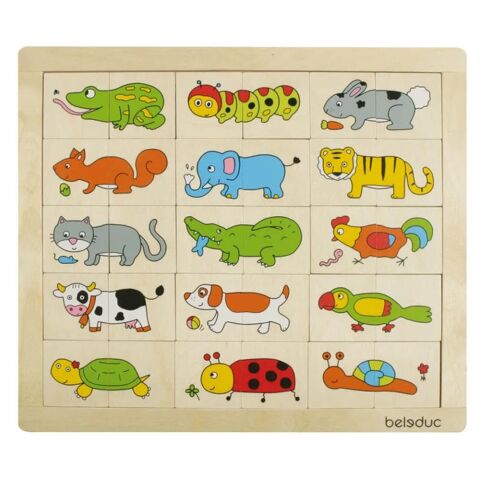 Beleduc Karıştır Eşleştir Hayvanlar (30 Ahşap Parça)