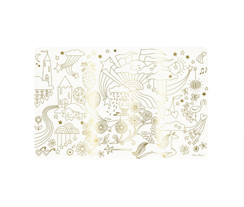 Meri Meri - Happy Icons Colouring Placemats - Mutlu Semboller Boyama Amerikan Servisleri (X8)