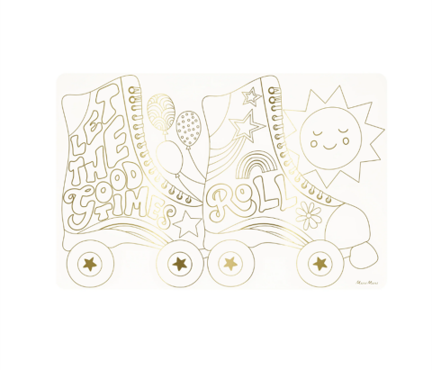 Meri Meri - Happy Icons Colouring Placemats - Mutlu Semboller Boyama Amerikan Servisleri (X8)