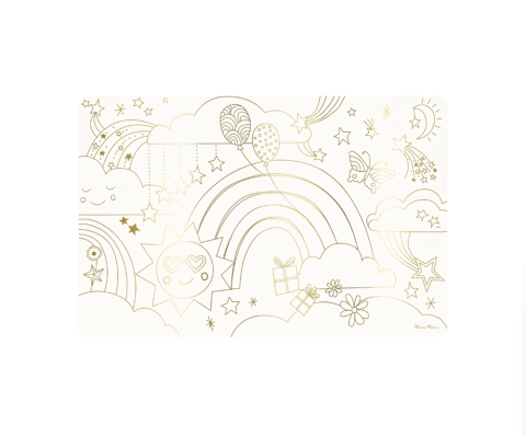 Meri Meri - Happy Icons Colouring Placemats - Mutlu Semboller Boyama Amerikan Servisleri (X8)