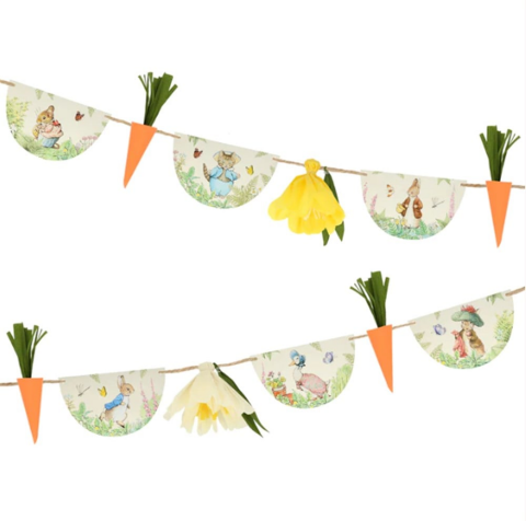 Meri Meri - Peter Rabbit In The Garden Garland - Peter Rabbit Bahçede Asılan Süs