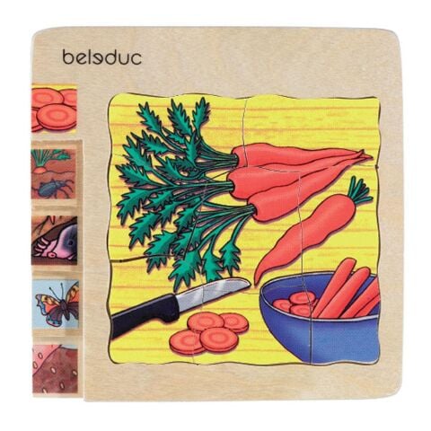 Beleduc Oluşum Ahşap Puzzle – Havuç (30 Parçalı Ahşap Yapboz)