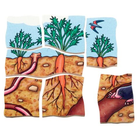 Beleduc Oluşum Ahşap Puzzle – Havuç (30 Parçalı Ahşap Yapboz)