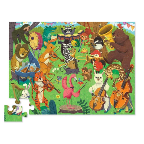 Crocodile Creek Dekoratif Puzzle Animal Orchestra 36 Parçalı Yapboz