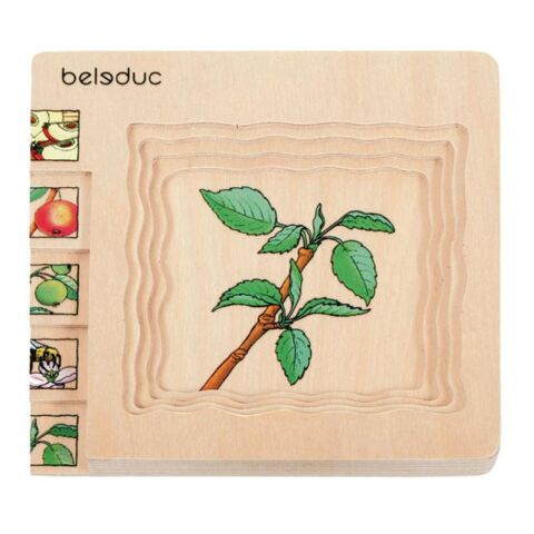Beleduc Oluşum Ahşap Puzzle – Elma (30 Parçalı Yapboz)
