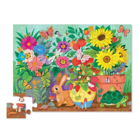 Crocodile Creek Dekoratif Puzzle Garden Friends 36 Parçalı Yapboz