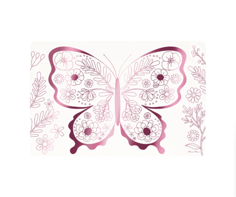 Meri Meri - Butterflies & Flowers Colouring Placemats - Kelebekler & Çiçekler Boyama Amerikan Servisleri (X8)