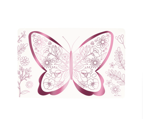 Meri Meri - Butterflies & Flowers Colouring Placemats - Kelebekler & Çiçekler Boyama Amerikan Servisleri (X8)