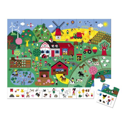 Janod 24 Parça Puzzle ve Bulmaca Çiftlik