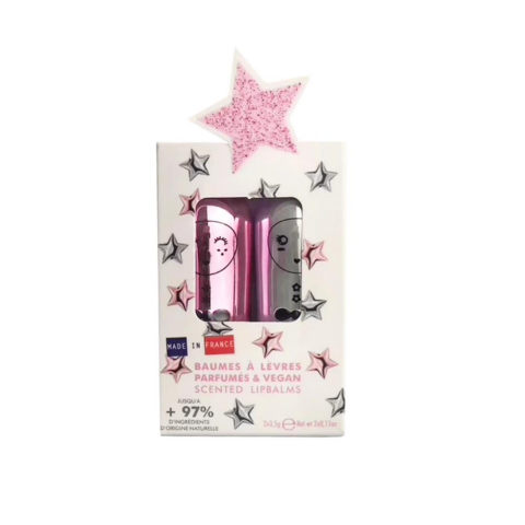 Inuwet - Stars Silver Pink Duo Lip Balm Hediye Seti