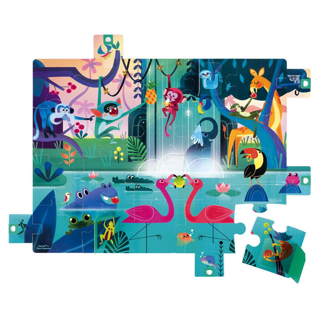 Janod 20 Parça Sürpriz Puzzle Orman