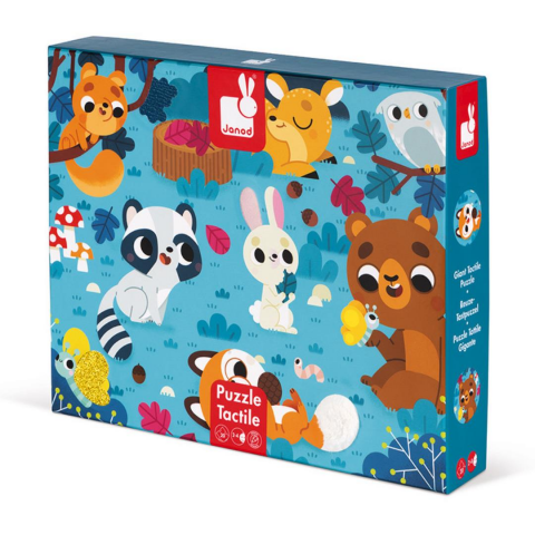 Janod 20 Parça Dokun Hisset Puzzle Hayvanlar