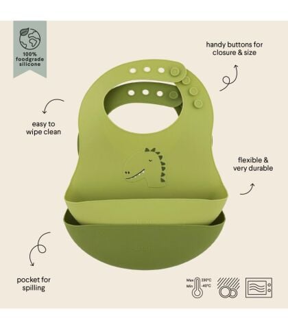 Trixie Mr. Dino - Silikon Mama Önlüğü