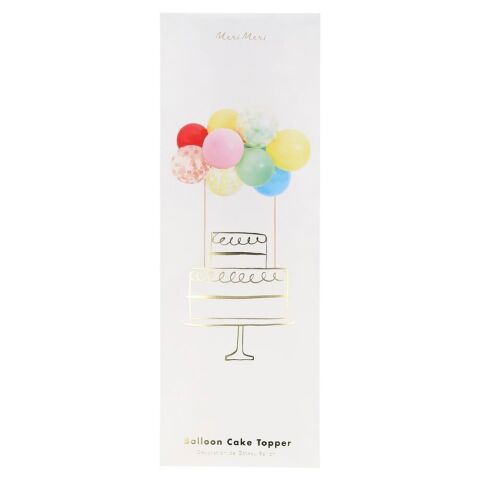 Meri Meri - Rainbow Balloon Cake Topper Kit - Renkli Balonlar Pasta Süsü