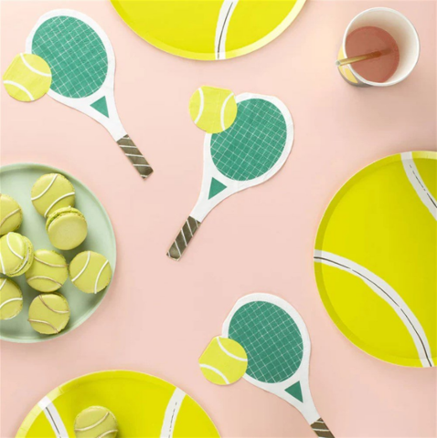 Meri Meri - Tennis Plates - Tenis Tabaklar - 8'Li
