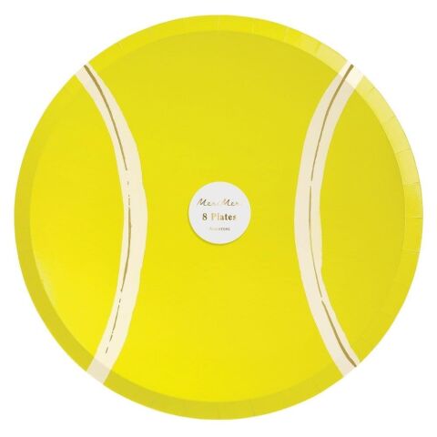 Meri Meri - Tennis Plates - Tenis Tabaklar - 8'Li