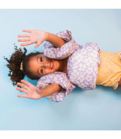 Swim Essentials Purple Flowers Puddle Jumper Kolluklu Yüzme Yeleği 2-6 Yaş