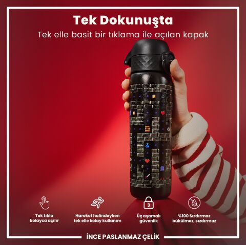Ion8 - Paslanmaz Çelik İnce Suluk - Oyuncu - 600 ml - Sızdırmaz