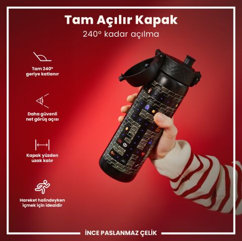 Ion8 - Paslanmaz Çelik İnce Suluk - Oyuncu - 600 ml - Sızdırmaz