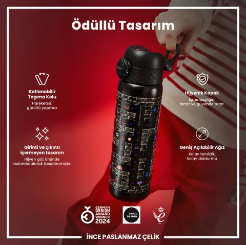 Ion8 - Paslanmaz Çelik İnce Suluk - Oyuncu - 600 ml - Sızdırmaz