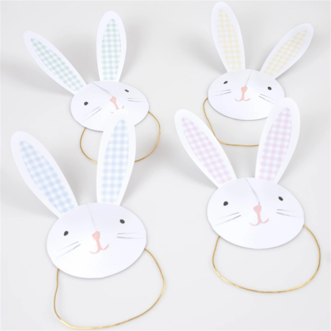 Meri Meri - Bunny Party Hats - Tavşan Parti Şapkaları (X6)