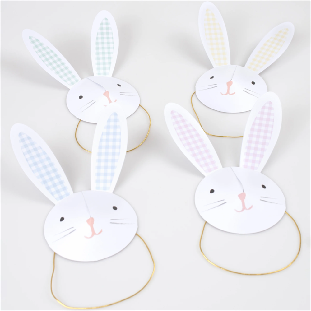 Meri Meri - Bunny Party Hats - Tavşan Parti Şapkaları (X6)