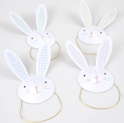 Meri Meri - Bunny Party Hats - Tavşan Parti Şapkaları (x6)
