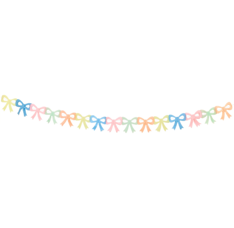 Meri Meri - Tissue Paper Bow Garland - Fiyonk Asılan Süsler (X3)