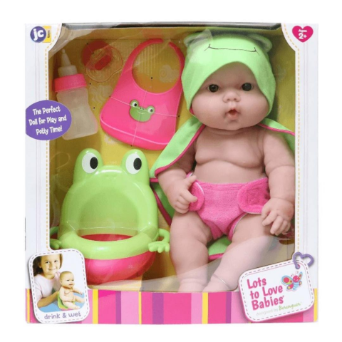 Berenguer Lots to Love Oyuncak Bebek 36cm ve Kurbağa Lazımlık