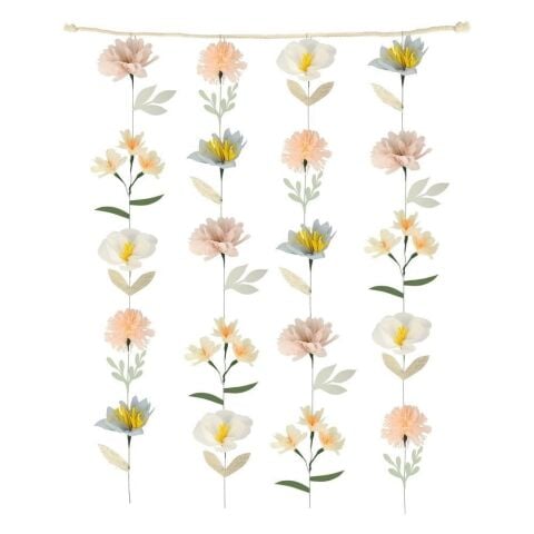 Meri Meri - Flower Wall (Soft Colours) - Çiçek Duvarı (Yumuşak Renkler)