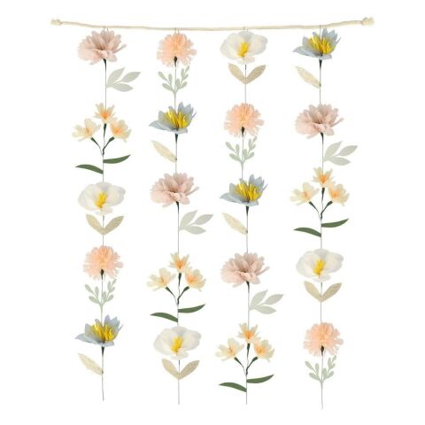 Meri Meri - Flower Wall (Soft Colours) - Çiçek Duvarı (Yumuşak Renkler)