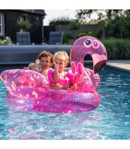 Swim Essentials Ride-on Şişme Su Oyuncağı (150 cm) // Flamingo Neon Leopard