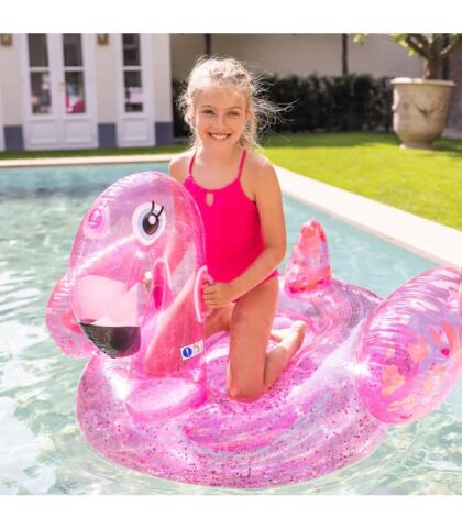 Swim Essentials Ride-on Şişme Su Oyuncağı (150 cm) // Flamingo Neon Leopard