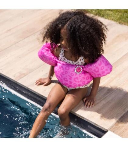 Swim Essentials Pink Leoapard Puddle Jumper Kolluklu Yüzme Yeleği 2-6 Yaş
