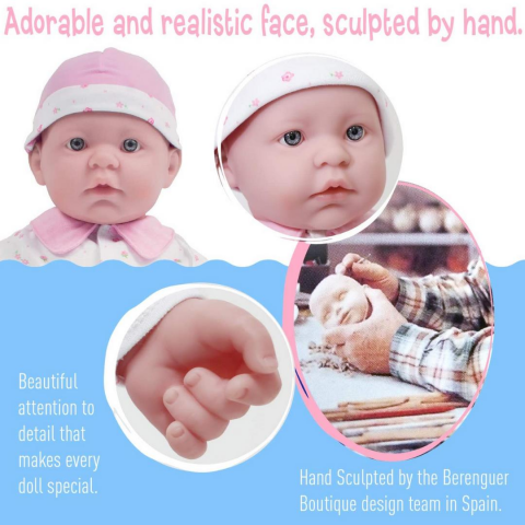 Berenguer La Baby Oyuncak Bebek 51 cm - Pembe ve Emzik
