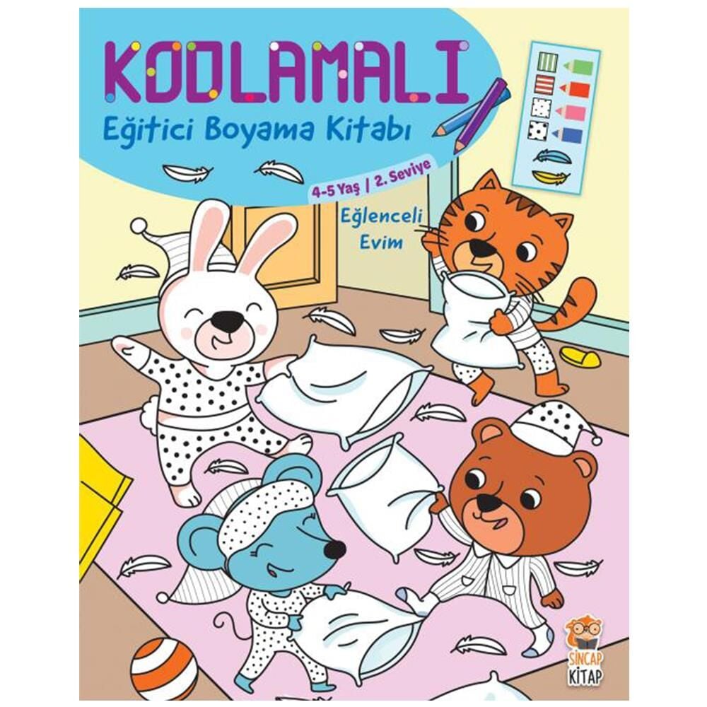 Sincap Kitap Kodlamalı Eğitici Boyama Kitabı – Eğlenceli Evim
