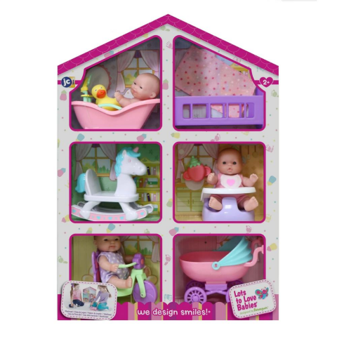 Berenguer Lots to Love Mini Bebek Evi ve 3 Mini Bebek