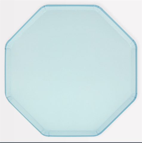 Meri Meri - Summer Sky Blue Dinner Plates - Yaz Mavisi Tabaklar (L) (X8)