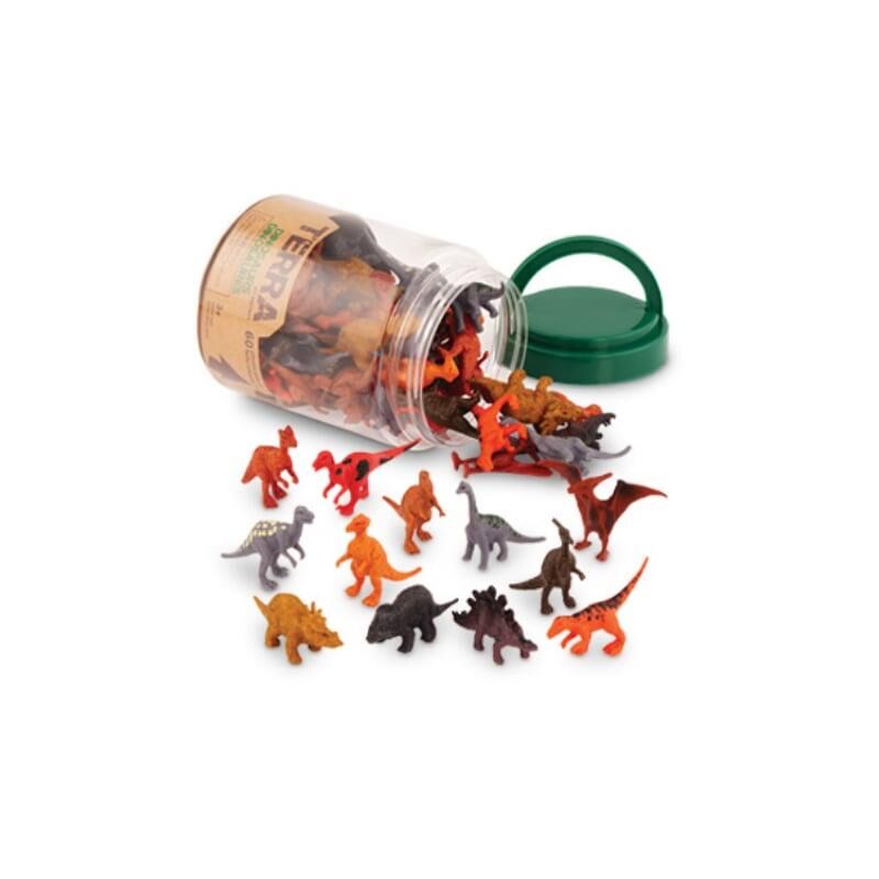 Terra 60 Parça Tüp İçinde Küçük Oyun Seti - Dinozorlar