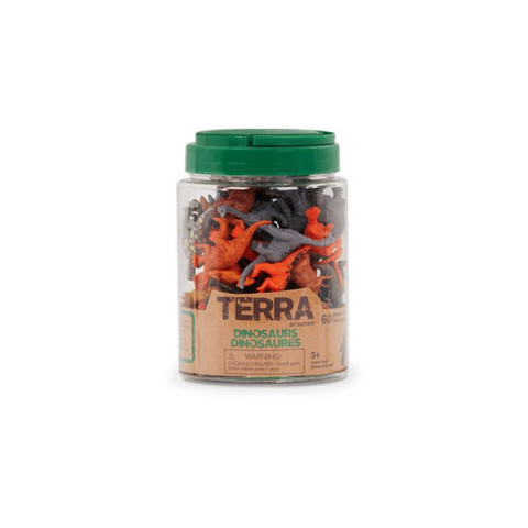 Terra 60 Parça Tüp İçinde Küçük Oyun Seti - Dinozorlar