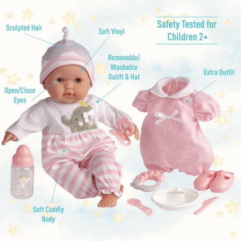 Berenguer Boutique Oyuncak Bebek 38 cm - Pembe ve Aksesuar Seti