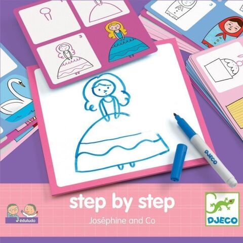 Djeco Adım Adım Çizim Oyunu / Step by Step Josephine And Co