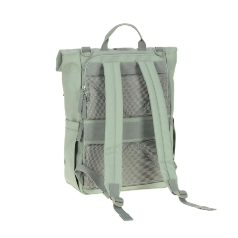 Lassig Rolltop Up Bebek Bakım Sırt Çantası Silver Green