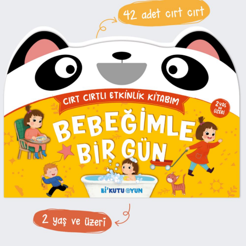 Bi Kutu Oyun - Cırt Cırtlı Etkinlik Kitabım - Bebeğimle Bir Gün