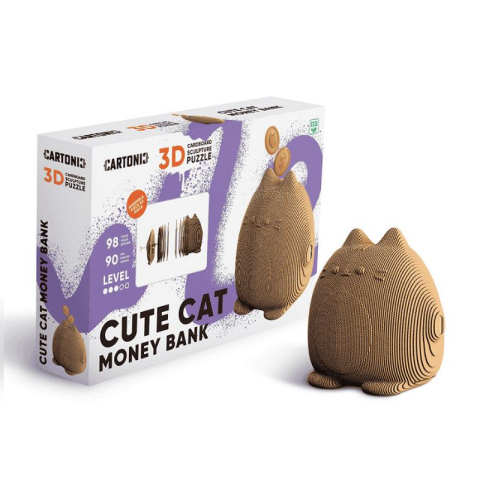 Cartonic 3D Puzzle - Cute Cat Money Bank
