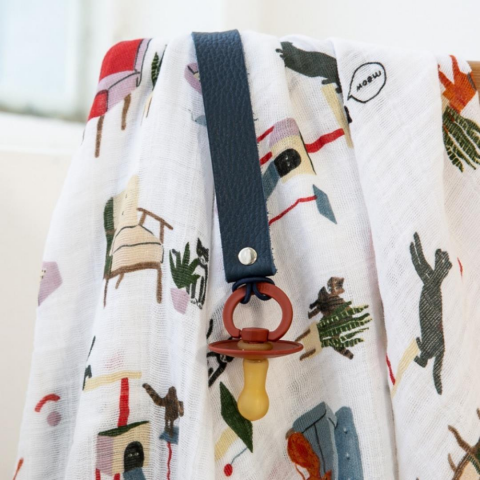 Kidful Bitkisel Boyalı Deri Emzik Askısı - Sage