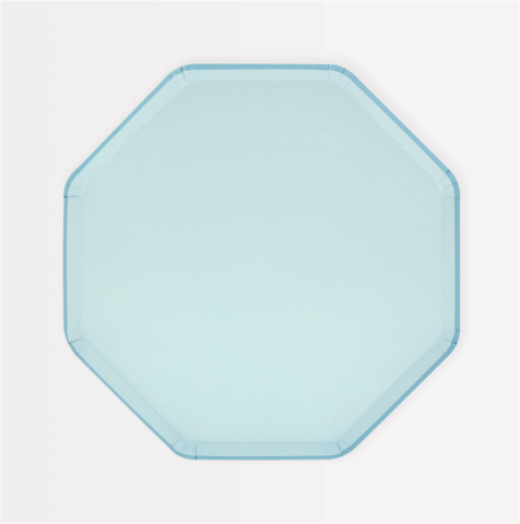 Meri Meri - Summer Sky Blue Side Plates - Yaz Mavisi Tabaklar (M) (X8)