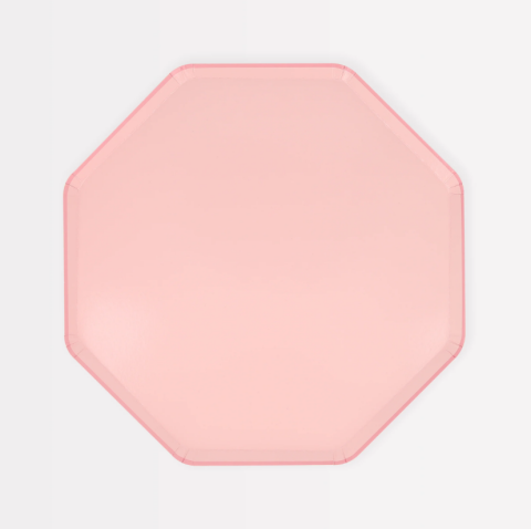 Meri Meri - Cotton Candy Pink Side Plates - Pamuk Şeker Pembesi Tabaklar (M) (x8)