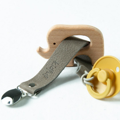 Kidful Bitkisel Boyalı Deri Emzik Askısı - Denim