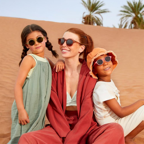 Izipizi Sun Junior Güneş Gözlüğü #D Koleksiyonu - 5-10 Yaş / Desert Rose